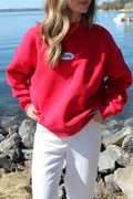 Classic Lucky Oversized Mock Neck-Poppy Red (PRE-ORDER)
